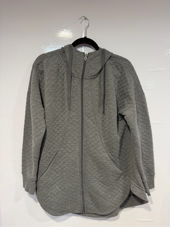 Athletic Works Tops - Athletic Works Gray Quilted Zip Hoodie